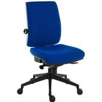 Teknik Office Ergo Plus Blue Fabric 24 Hour Operator Chair with Black Ultra Pyramid Base - Rated Up To 24 Stone, Blue