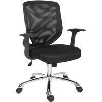 Teknik Office Nova Mesh Back Executive Chair with Matching Black Fabric Seat and Removable Fixed Nylon Armrests