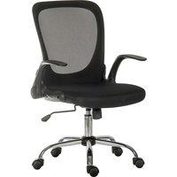 Teknik Flip Mesh Executive Chair in Black with Fold Down Backrest and Flip Up Armrests, Black