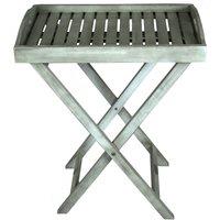 Charles Bentley Acacia Washed Wood Butler Tray, Grey