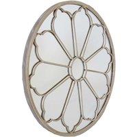 Charles Bentley Round Outdoor Flower Mirror - Cream