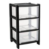 Wham Deep 3 Drawer Unit - Graphite Grey, Black