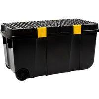 Wham DIY Tough Cart Storage Box 100L - Black and Yellow, Black