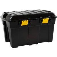 Wham DIY Storage Trunk Storage Box 48L - Black with Yellow, Black