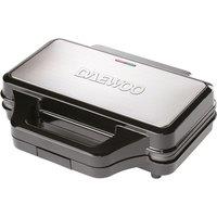 Daewoo SDA1389 900W Deep Fill Sandwich Maker - Silver, Silver
