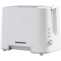 Daewoo SDA1651 870W 2-Slice Plastic Toaster White/Chrome
