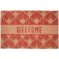 Premier Housewares Mimo Doormat - Welcome, Brown