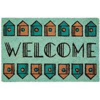 Premier Housewares Blue Coir Doormat - Welcome Home, Blue