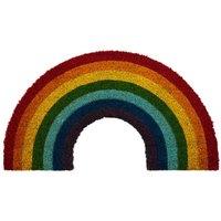 Premier Housewares Rainbow PVC Backed Coir Doormat, Multi