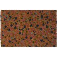 Premier Housewares Sustain Terazzo PVC Backed Coir Doormat, Gold