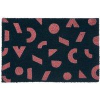 Premier Housewares Shapes Doormat - Black/Pink, Black