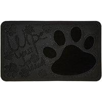 Premier Housewares Wipe Your Paws Rubber Doormat - Black, Black
