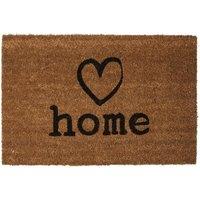 Premier Housewares Charm Coir Doormat - Hello, Brown