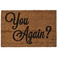 Premier Housewares Coir Doormat - You Again, Brown