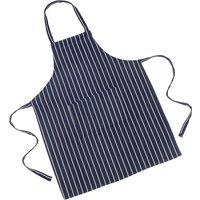 Le Chateau Woven Butcher's Stripe Apron - Navy, Blue