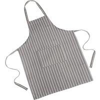 Le Chateau Woven Butcher's Stripe Apron - Grey, Grey