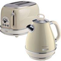 Ariete ARPK1 Vintage 2-Slice Toaster and 1.7L Fast Boil Jug Kettle - Cream, Cream