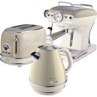 Ariete ARPK4 Vintage Toaster, Kettle and Coffee Maker Cream, Cream