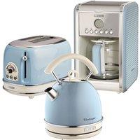 Ariete ARPK15 2-Slice Toaster/Dome Kettle/Coffee Maker Blue, Blue