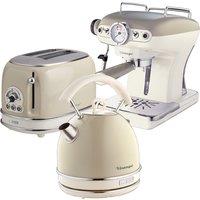 Ariete ARPK16 Vintage Toaster,Kettle,and Coffee Maker- Cream, Cream