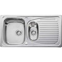 Leisure Sinks Euroline 950x508mm 1.5 Bowl 1-Tap Sink Chrome, Silver