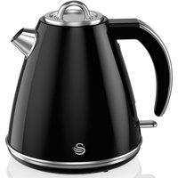 Swan SK19020BN 3000W 1.5L Retro Jug Kettle - Black, Black