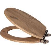 Croydex Corella Oak Effect Flexi-Fix Toilet Seat - Grey Oak Effect, Grey