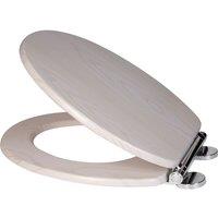 Croydex Maitland Flexi-Fix Toilet Seat - White Oak Effect, White