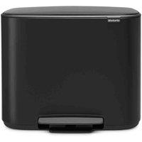 Brabantia 30L Bo Pedal Bin - Matt Black, Black