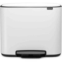 Brabantia 11L + 23L Bo Pedal Bin - White, White