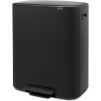 Brabantia 60L Bo Pedal Bin - Matt Black, Black