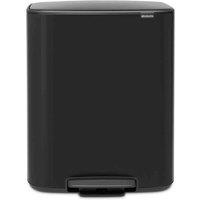 Brabantia 2 x 30L Bo Pedal Bin - Matt Black, Black