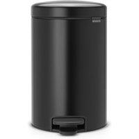 Brabantia 12L NewIcon Pedal Bin - Matt Black, Black