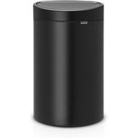 Brabantia 40L New Touch Bin - Matt Black, Black