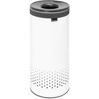 Brabantia 35L Laundry Bin With Black Plastic Lid - White