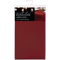 Alfred Franks & Bartlett Red Linen Look Tablecloth, Red