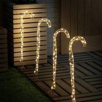 Robert Dyas LED Copper Candy Cane Stakes - Set of 4