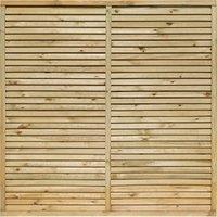 Rowlinson 6' x 6' Cheshire Contemporary Screen, Brown