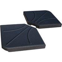 Rowlinson Overhang Parasol Base Weights - Pack of 2, Black