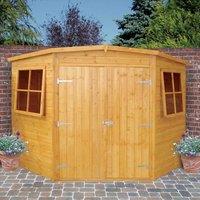 Shire Premium Corner 10' x 10' Shed, Brown