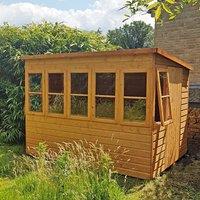 Shire Sun Pent 8' x 6' Shed, Brown