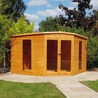 Shire Barclay 10' x 10' Corner summerhouse, Brown