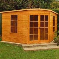 Shire Hampton 10' x 10 'Corner Summerhouse, Brown