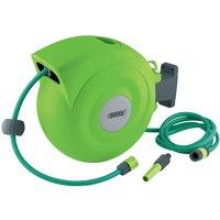 Draper Retractable Garden Hose Reel - 20m, Green