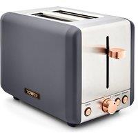 Tower T20036RGG 2 Slice 850W Stainless Steel Toaster - Grey/Rose Gold, Grey