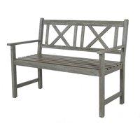 Pacific Lifestyle Cambridge Antique Grey Acacia Wood Bench, Grey
