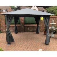 Glendale Highfield Gazebo 3 x 3m - Grey, Grey
