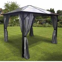 Glendale Peninsula Polycarbonate Gazebo 4 x 3m - Grey