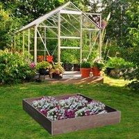 NBB Recycled Furniture EverYear Raised Bed L1200 x D1240 x H200mm - Brown, Brown