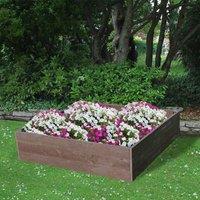 NBB Recycled Furniture EverYear Raised Bed L1200 x D1240 x H300mm - Brown, Brown